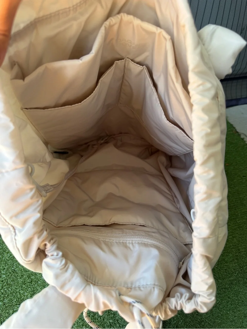 Dagne Dover Kal Puff Drawstring Tote Moonbeam